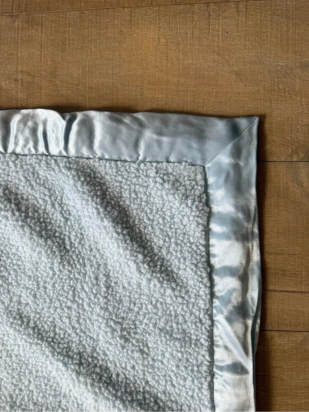 Little Giraffe Baby Blanket Blue Luxe Chenille Plush 29 X 35 Cozy Nursery Gift